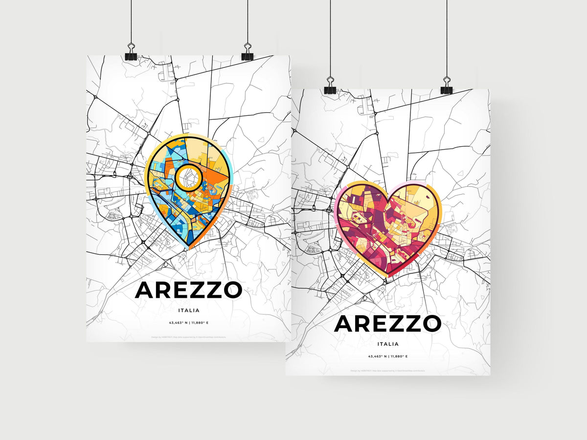 Arezzo Italy art print for couples