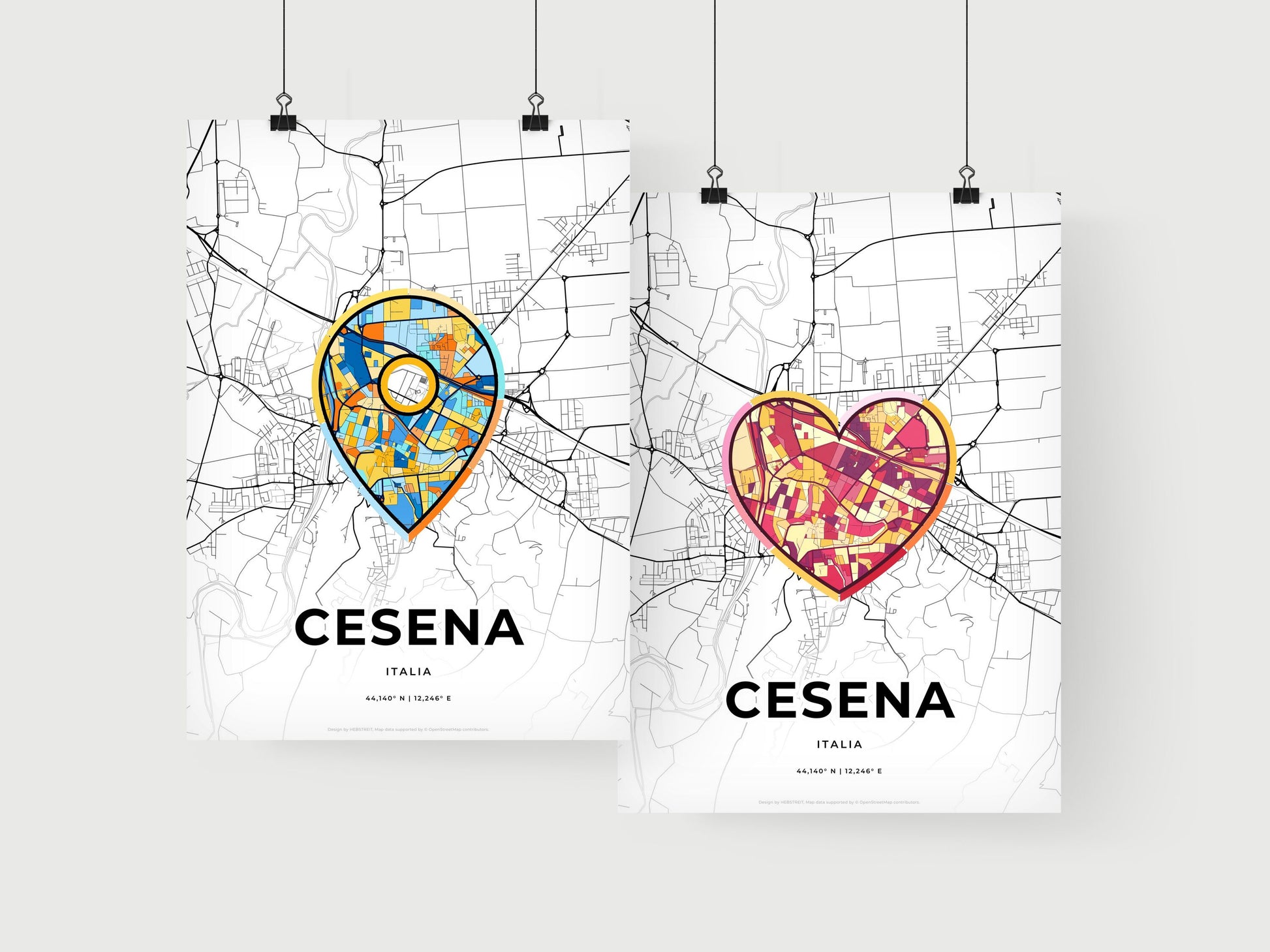 Cesena Italy art print for couples