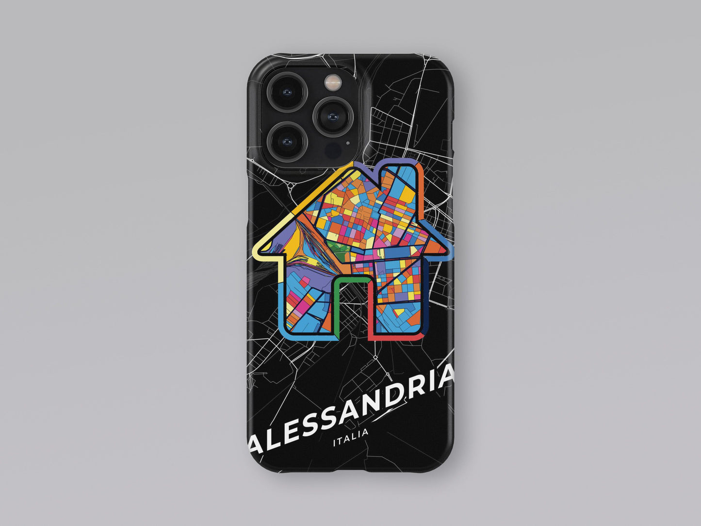 Alessandria Italy slim phone case with colorful icon. Birthday, wedding or housewarming gift. Couple match cases. 3