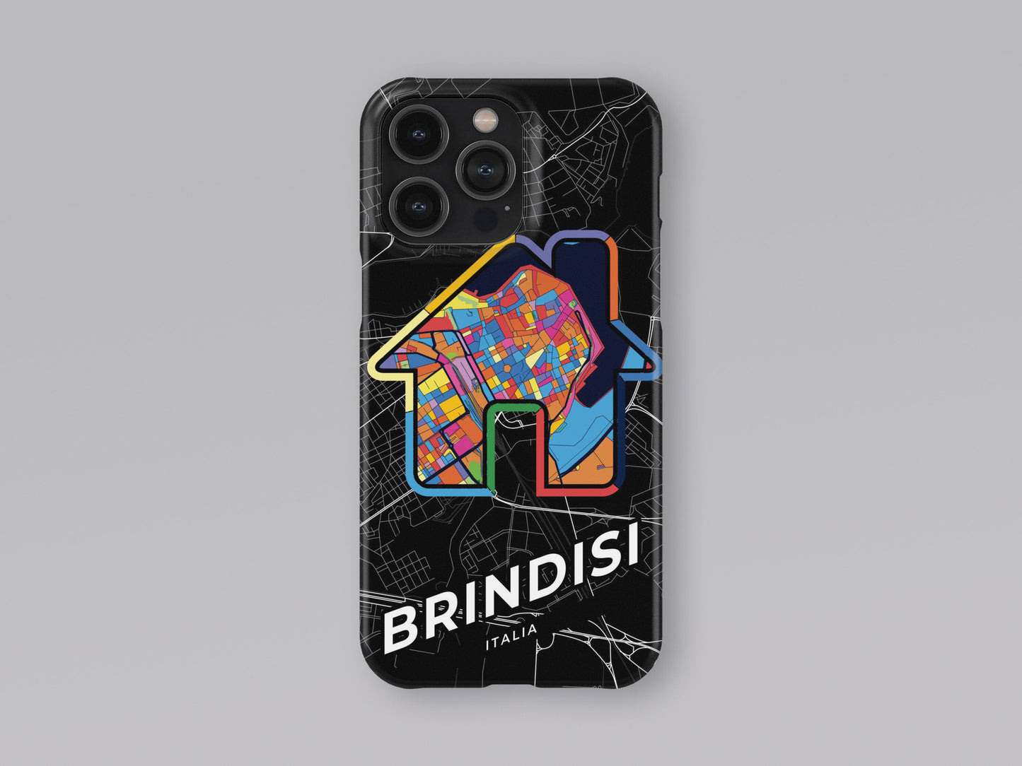 Brindisi Italy slim phone case with colorful icon. Birthday, wedding or housewarming gift. Couple match cases. 3