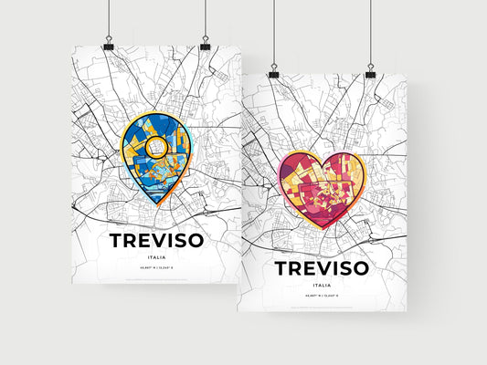 Treviso Italy art print for couples