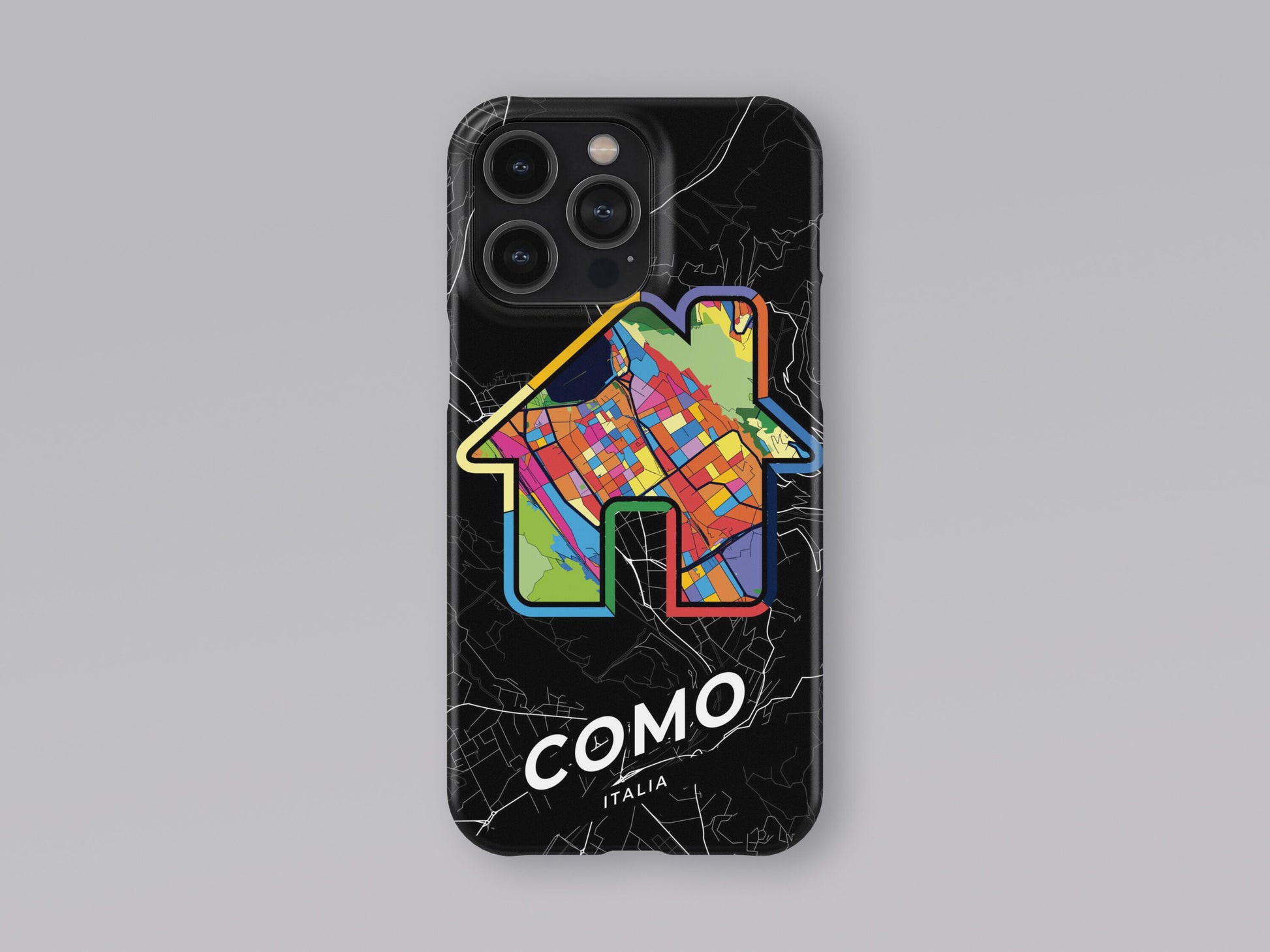 Como Italy slim phone case with colorful icon. Birthday, wedding or housewarming gift. Couple match cases. 3