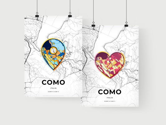 Como Italy art print for couples