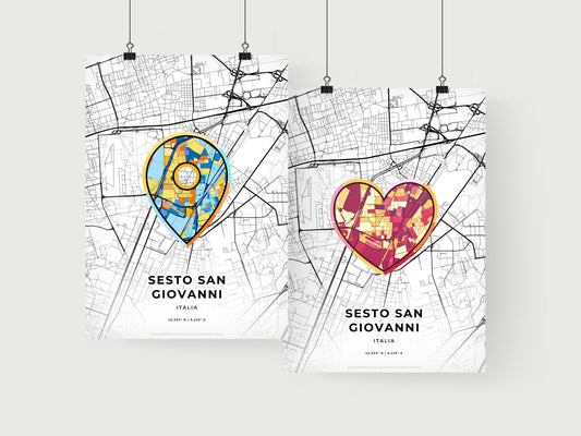 Sesto San Giovanni Italy art print for couples