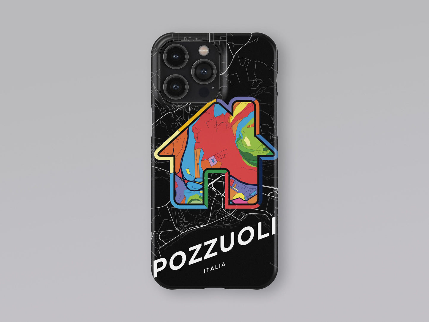 Pozzuoli Italy slim phone case with colorful icon. Birthday, wedding or housewarming gift. Couple match cases. 3