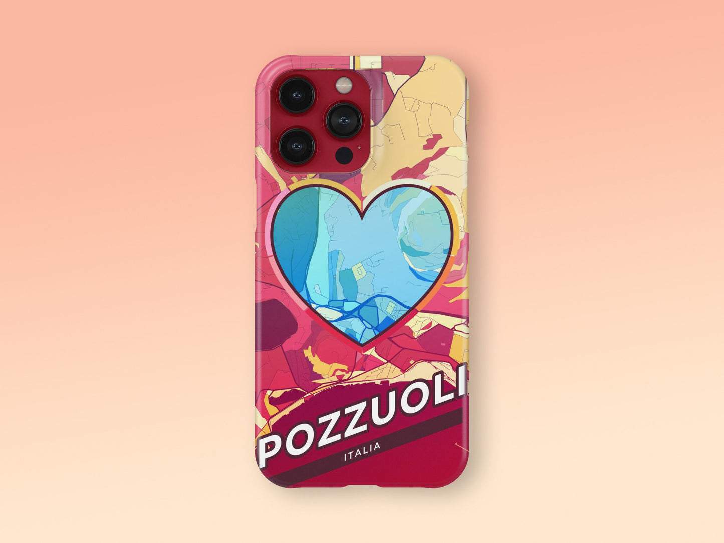 Pozzuoli Italy slim phone case with colorful icon. Birthday, wedding or housewarming gift. Couple match cases. 2