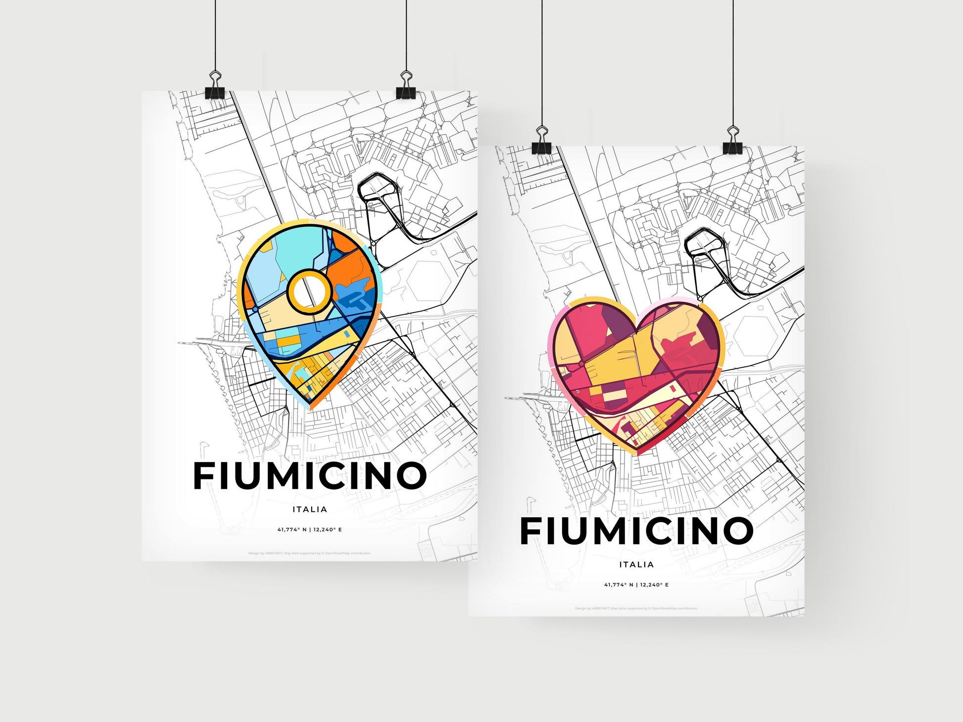 Fiumicino Italy art print for couples