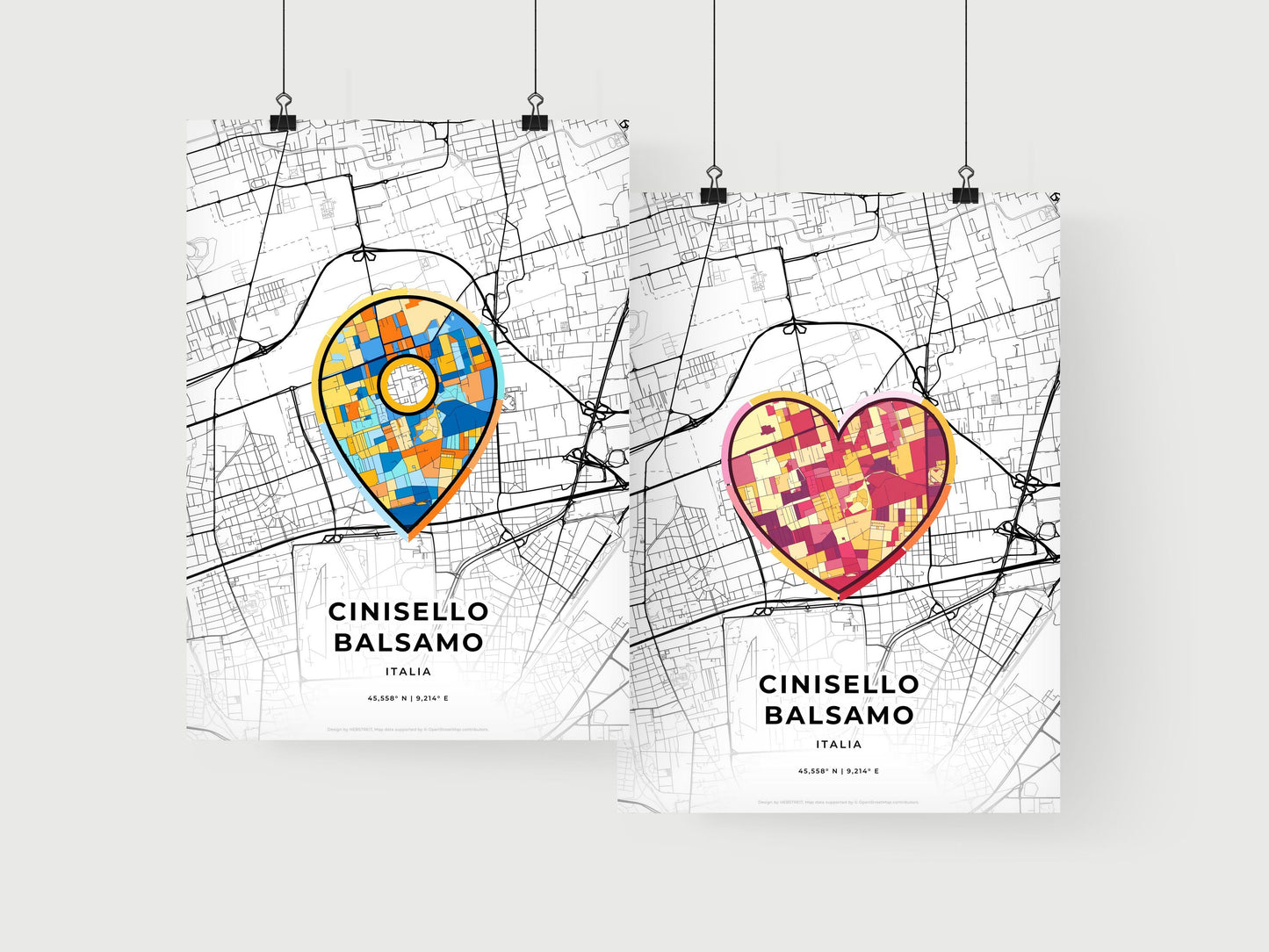 Cinisello Balsamo Italy art print for couples