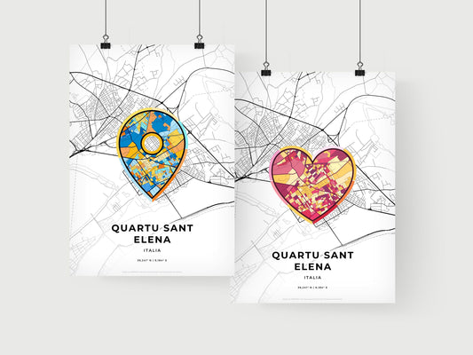 Quartu Sant Elena Italy art print for couples