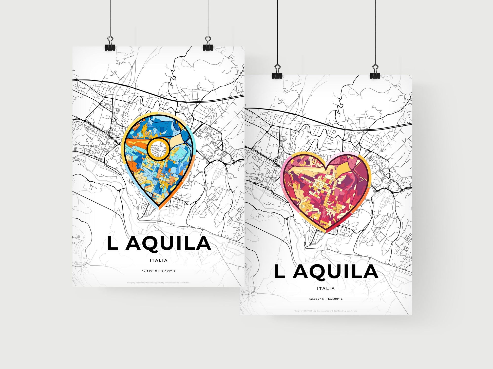L Aquila Italy art print for couples