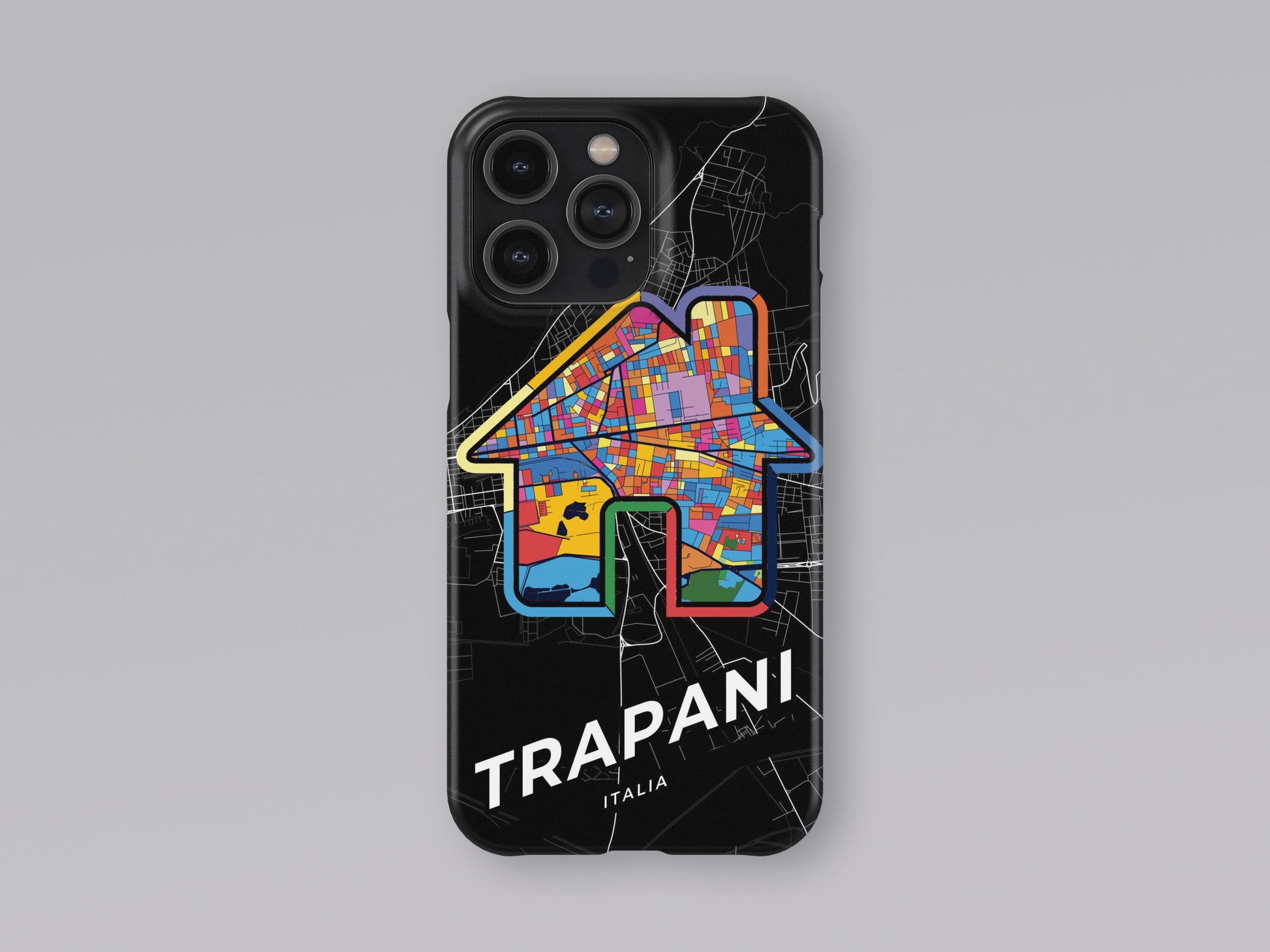 Trapani Italy slim phone case with colorful icon 3