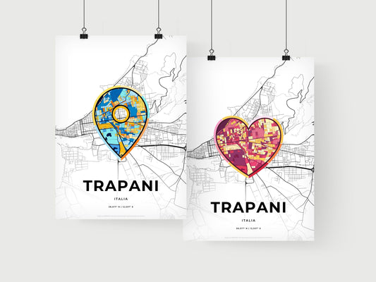 Trapani Italy art print for couples
