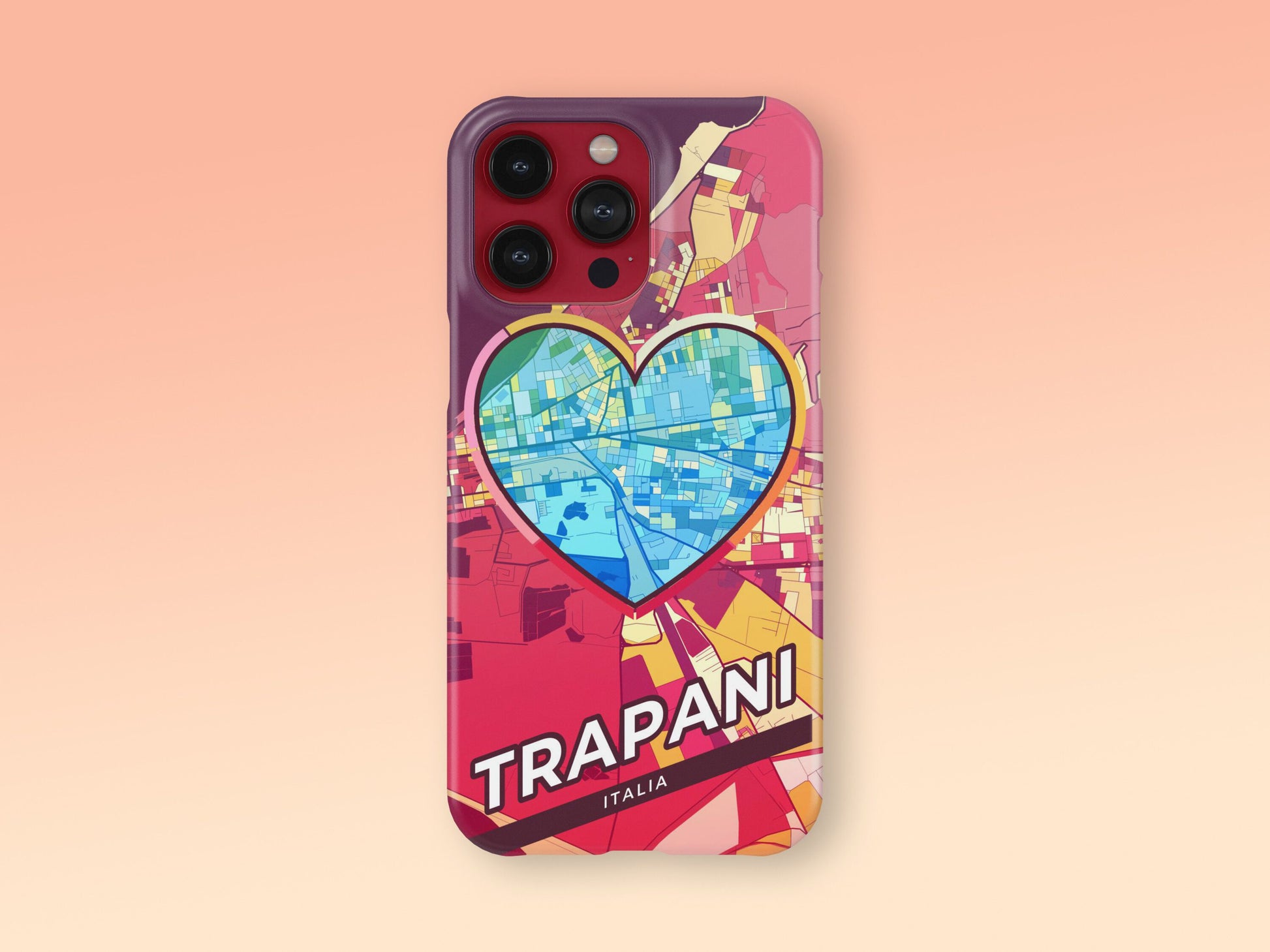 Trapani Italy slim phone case with colorful icon 2