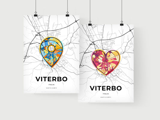 Viterbo Italy art print for couples