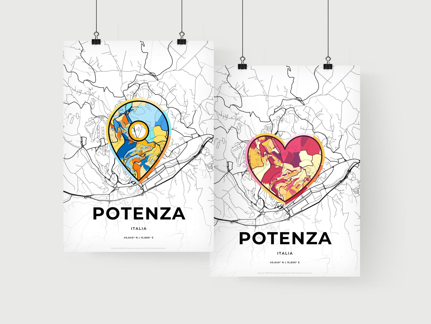 Potenza Italy art print for couples