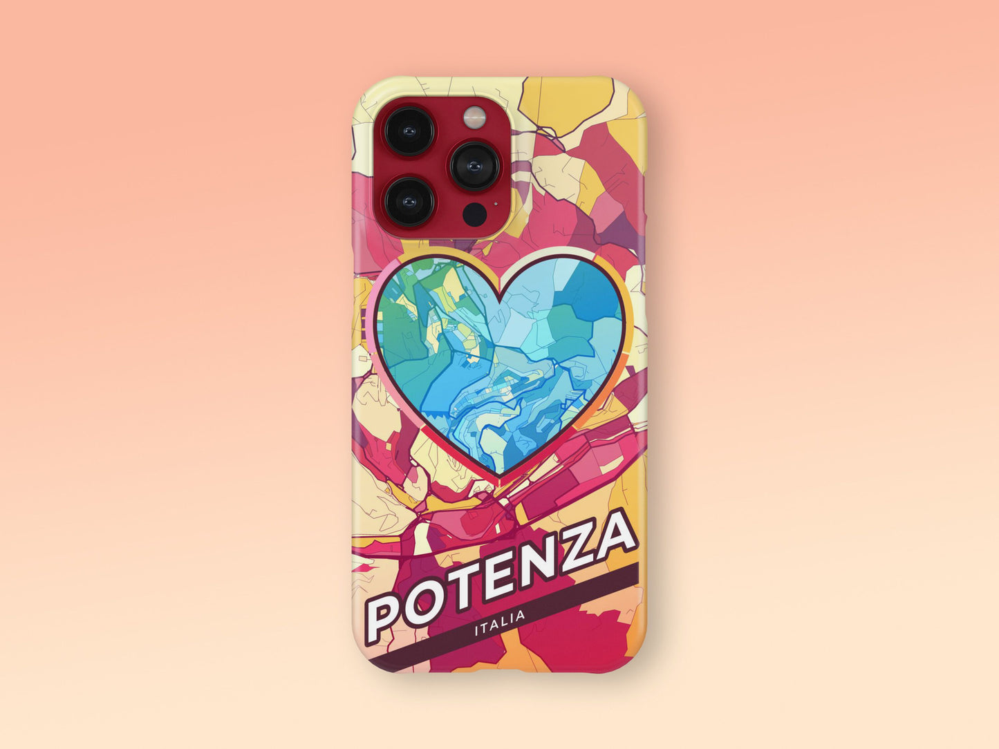 Potenza Italy slim phone case with colorful icon. Birthday, wedding or housewarming gift. Couple match cases. 2