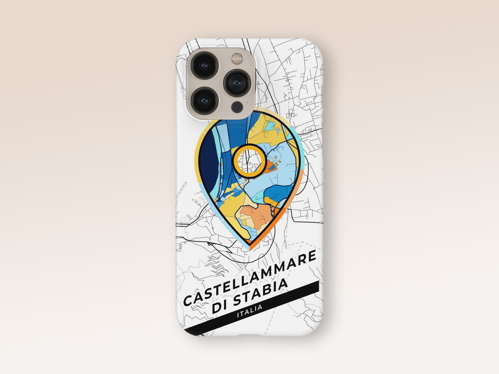 Castellammare Di Stabia Italy slim phone case with colorful icon. Birthday, wedding or housewarming gift. Couple match cases. 1