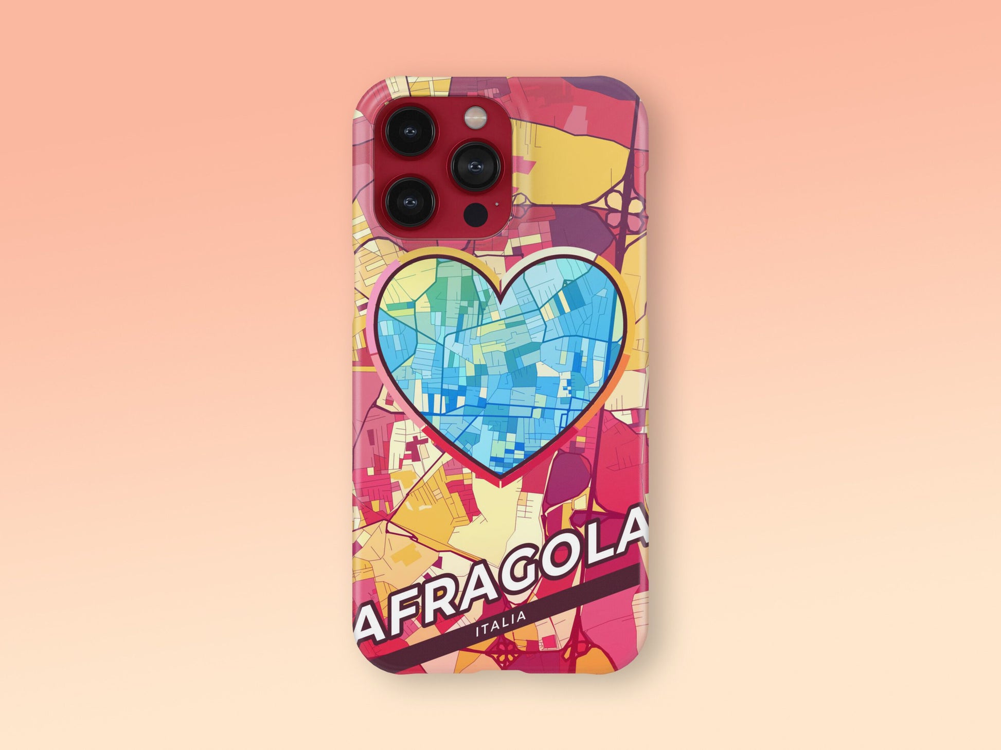 Afragola Italy slim phone case with colorful icon. Birthday, wedding or housewarming gift. Couple match cases. 2