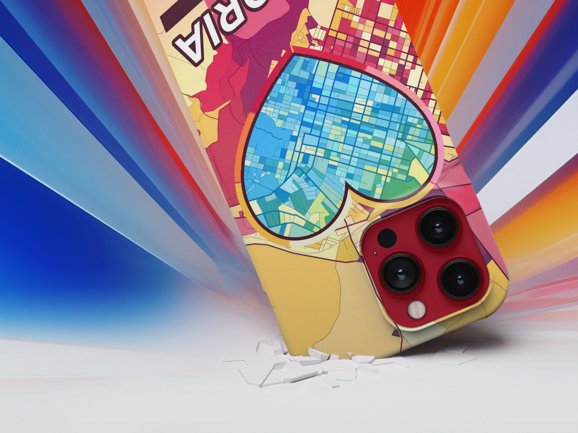 Vittoria Italy slim phone case with colorful icon