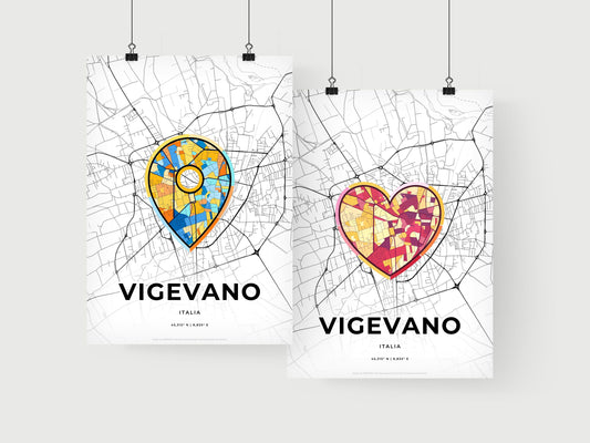 Vigevano Italy art print for couples