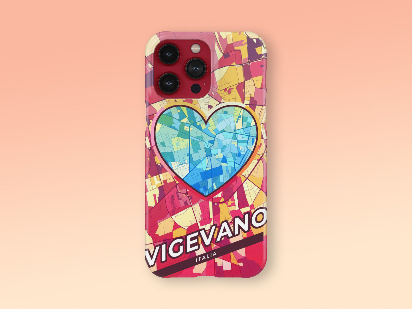 Vigevano Italy slim phone case with colorful icon 2