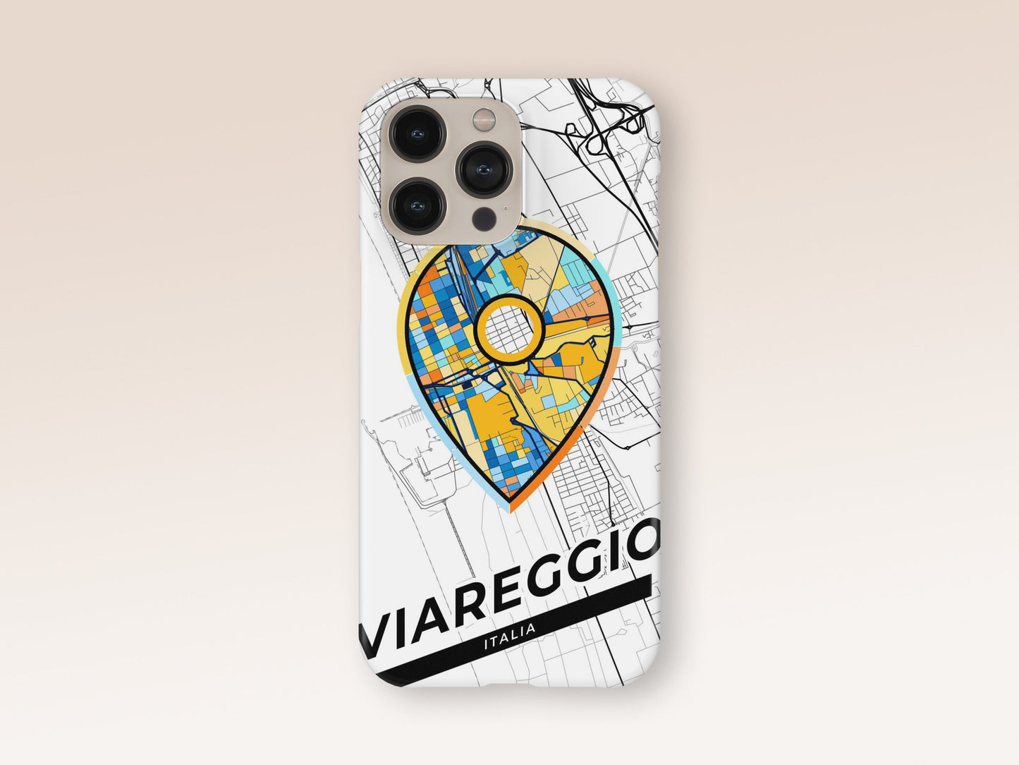 Viareggio Italy slim phone case with colorful icon 1