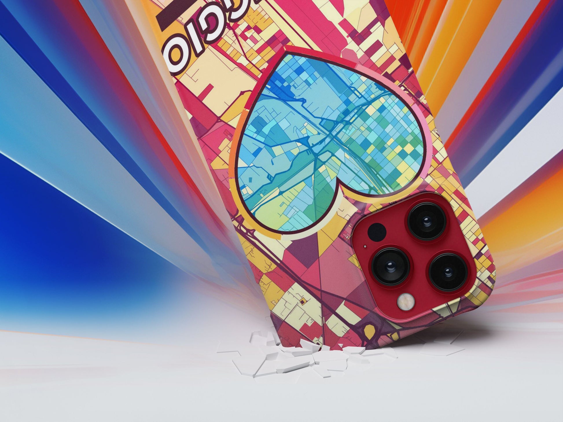 Viareggio Italy slim phone case with colorful icon