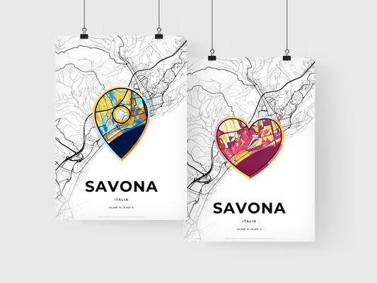 Savona Italy art print for couples