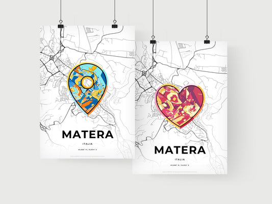Matera Italy art print for couples