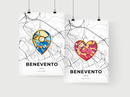 Benevento Italy art print for couples