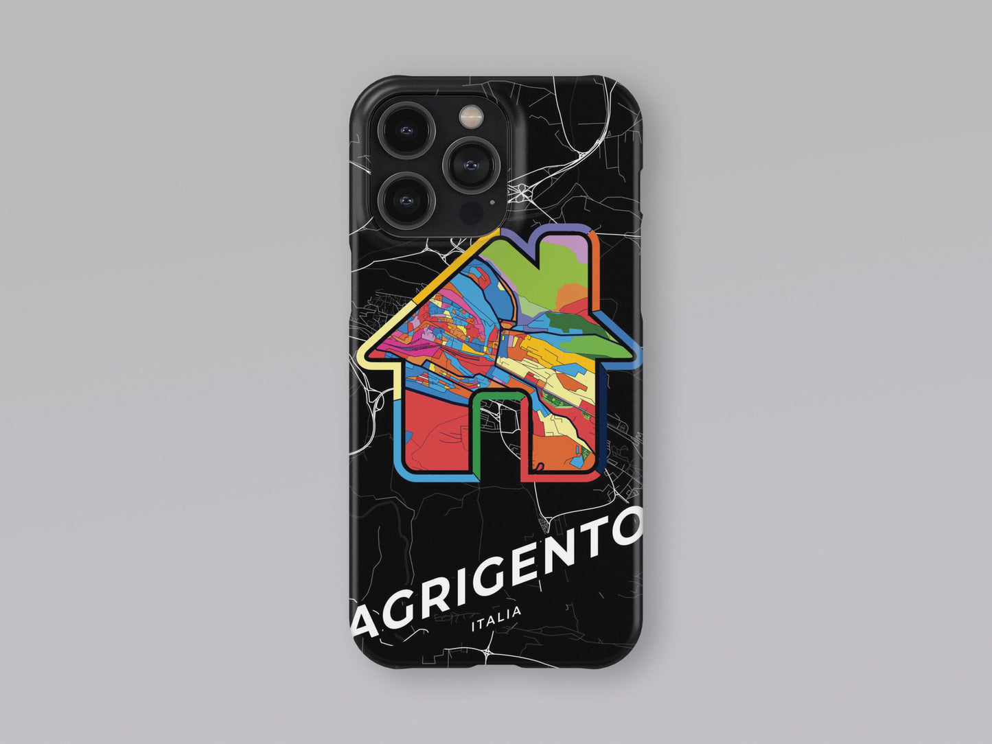 Agrigento Italy slim phone case with colorful icon. Birthday, wedding or housewarming gift. Couple match cases. 3