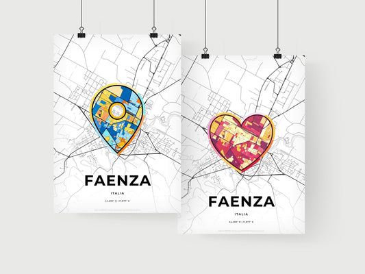 Faenza Italy art print for couples