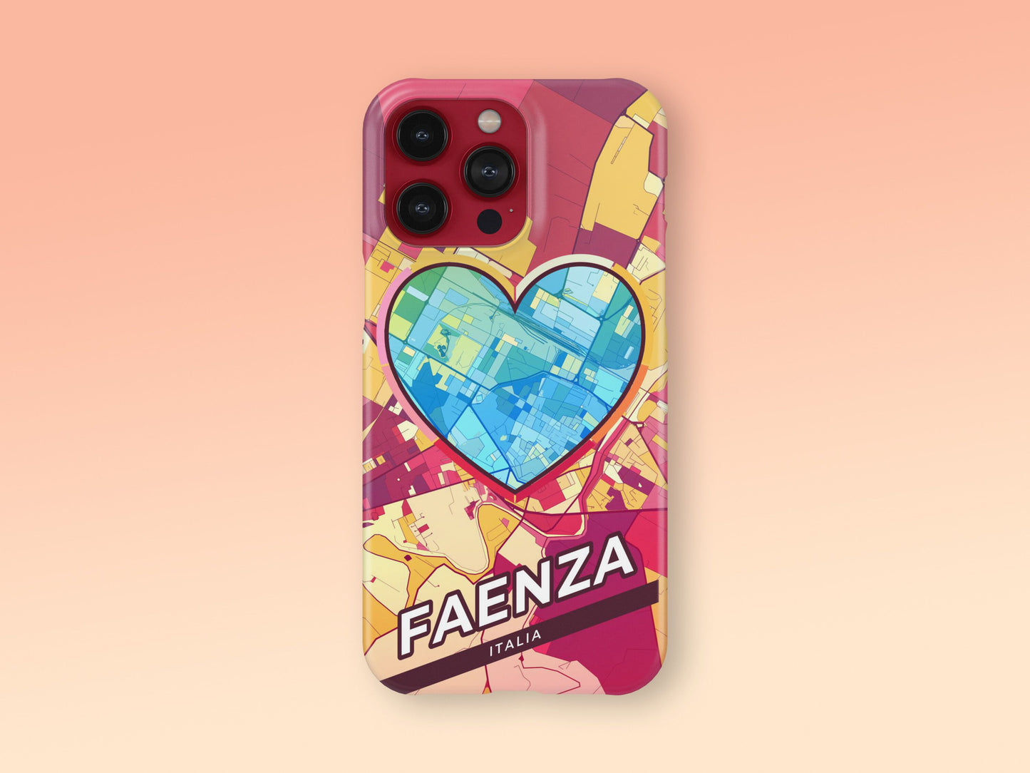 Faenza Italy slim phone case with colorful icon. Birthday, wedding or housewarming gift. Couple match cases. 2