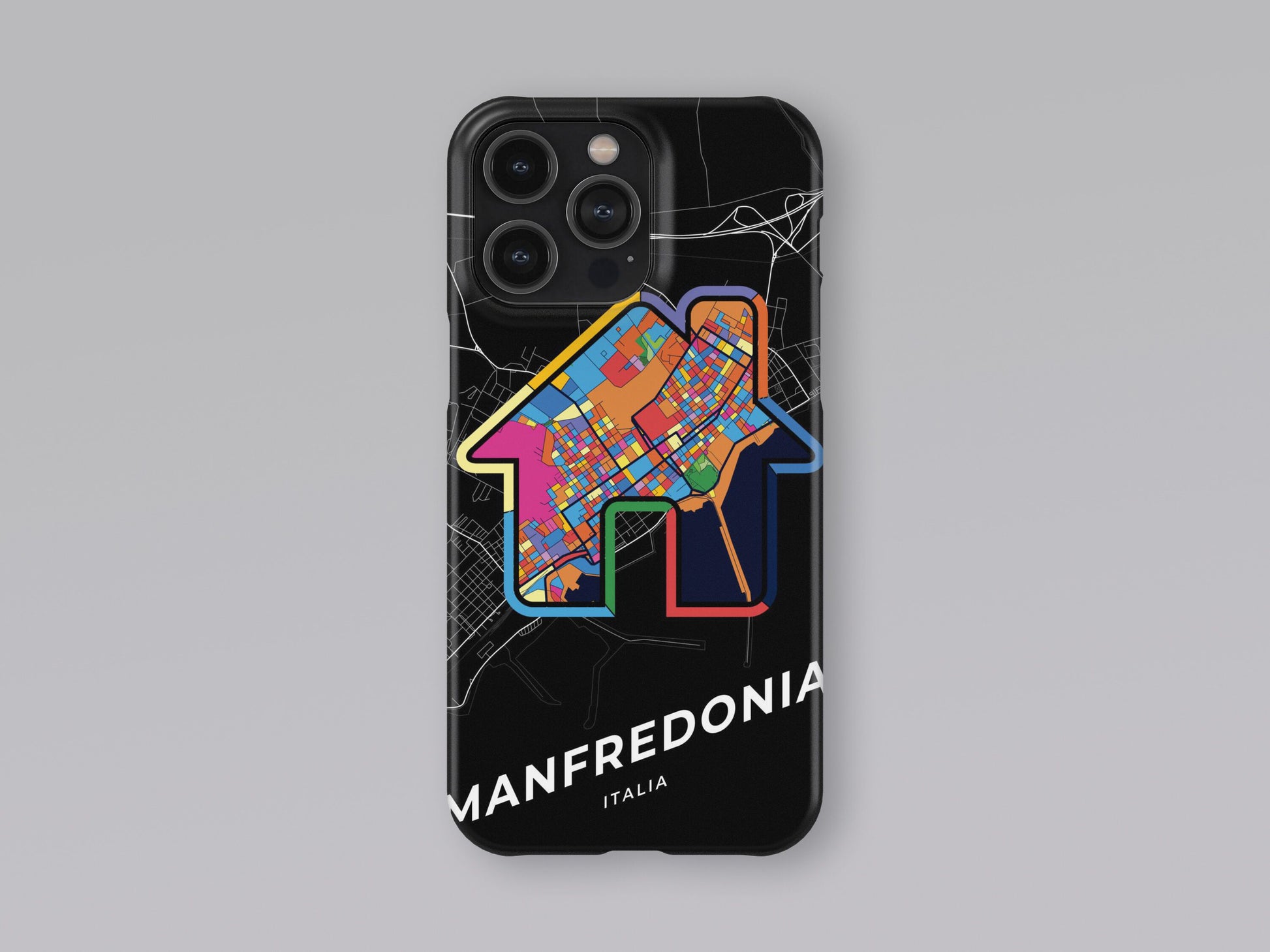 Manfredonia Italy slim phone case with colorful icon. Birthday, wedding or housewarming gift. Couple match cases. 3