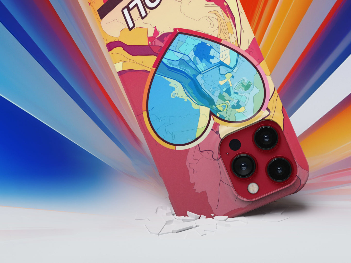 Tivoli Italy slim phone case with colorful icon