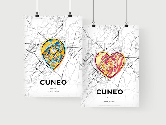 Cuneo Italy art print for couples