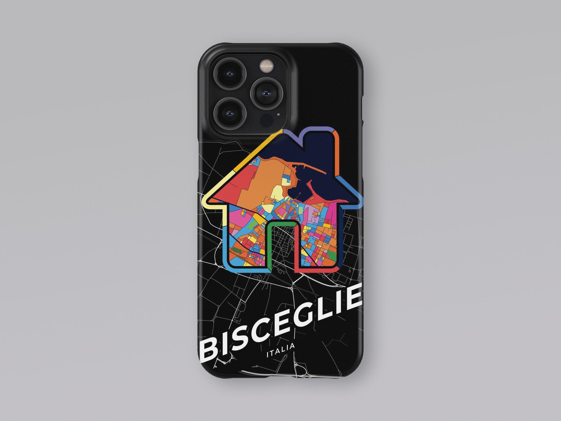 Bisceglie Italy slim phone case with colorful icon. Birthday, wedding or housewarming gift. Couple match cases. 3