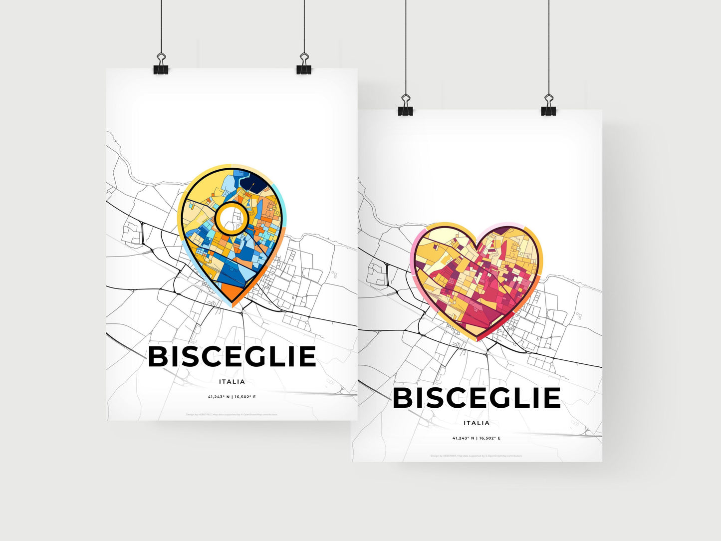 Bisceglie Italy art print for couples