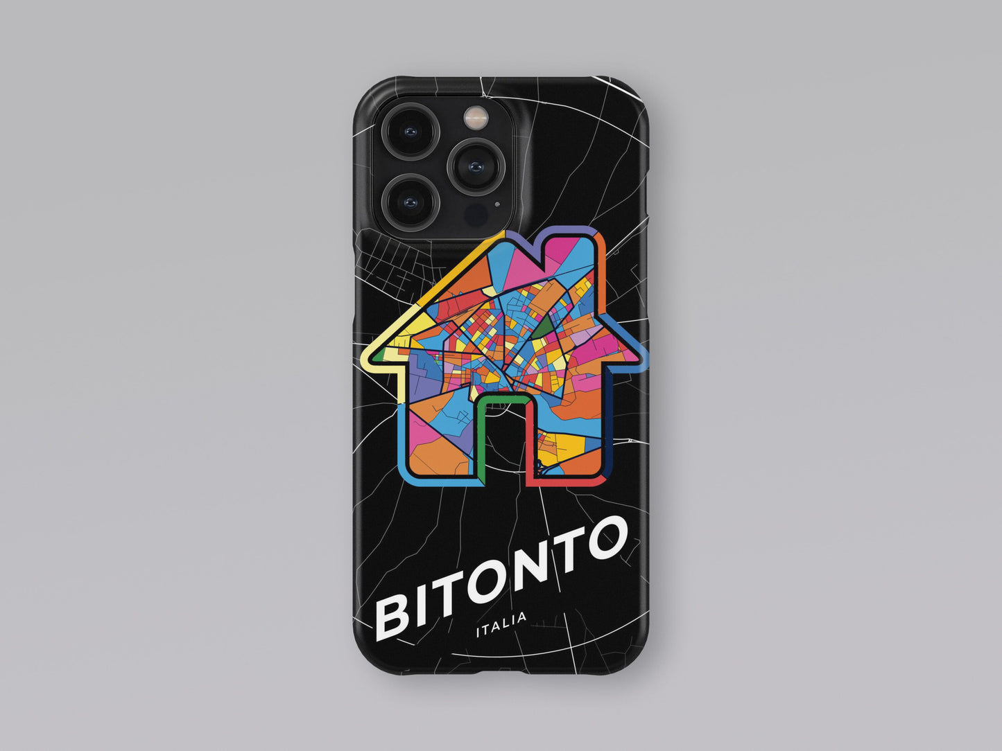Bitonto Italy slim phone case with colorful icon. Birthday, wedding or housewarming gift. Couple match cases. 3