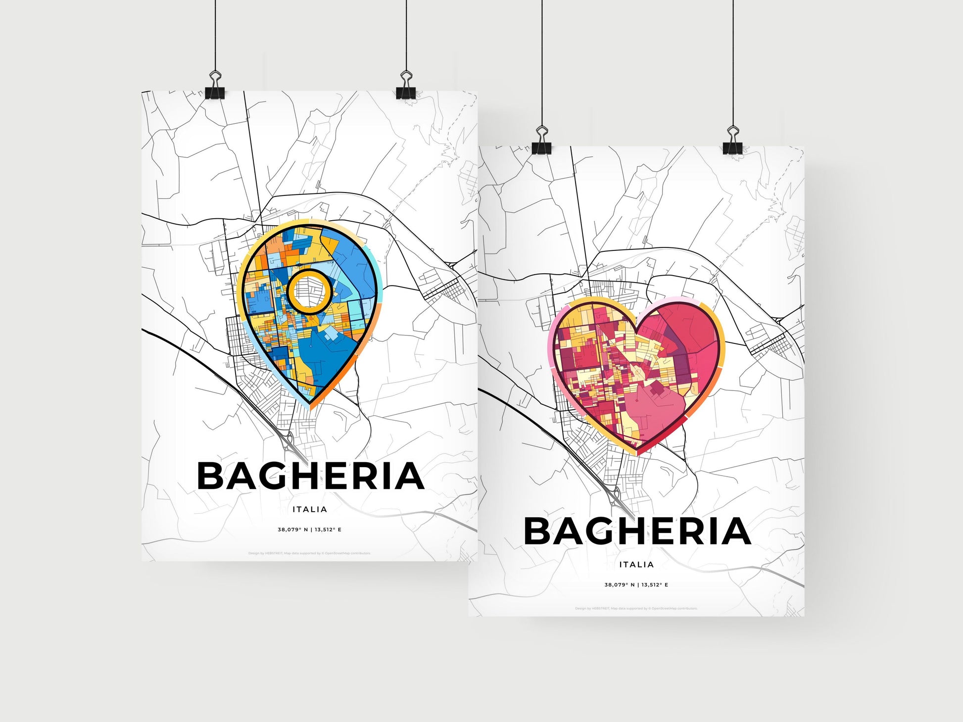 Bagheria Italy art print for couples