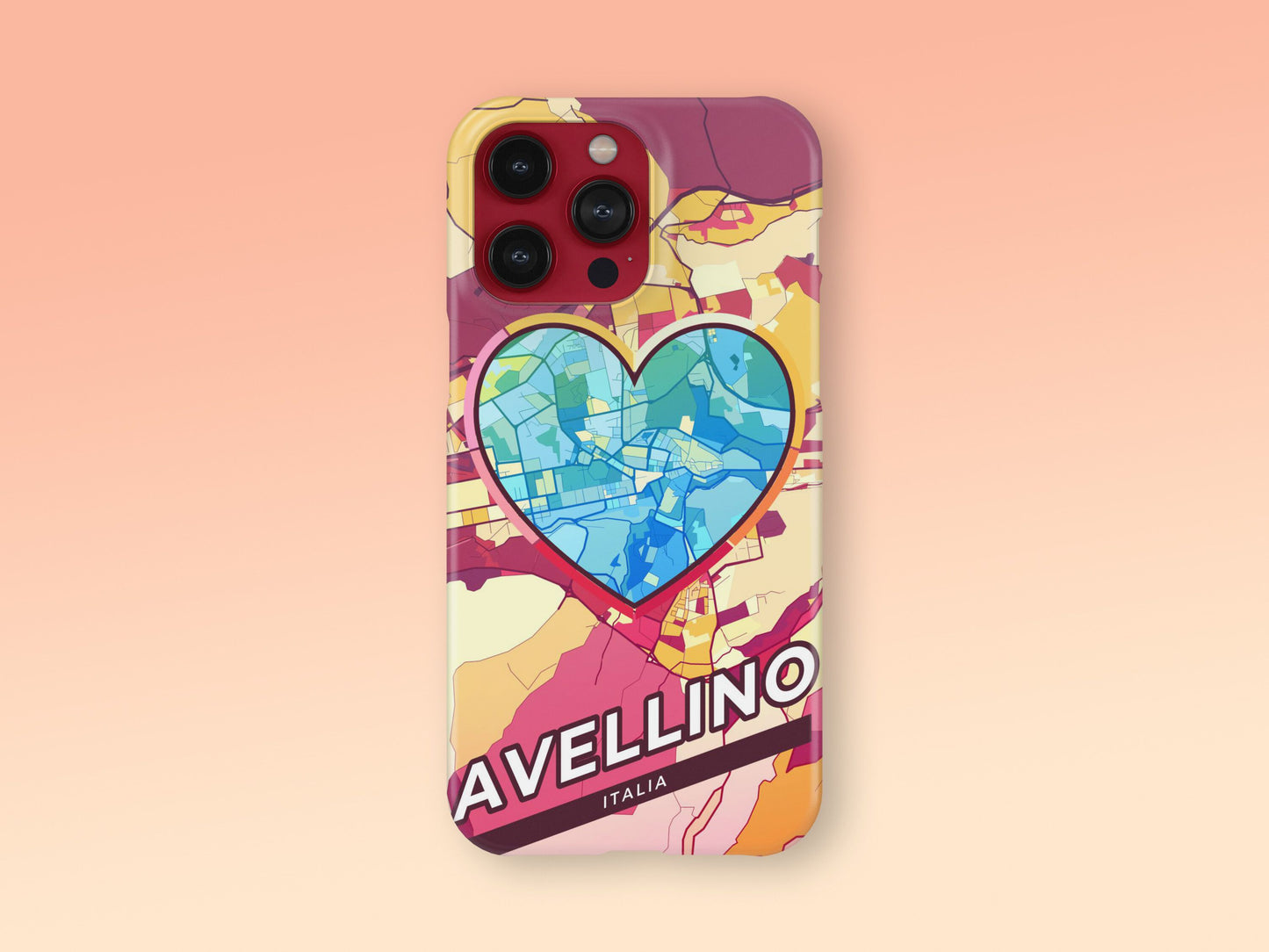 Avellino Italy slim phone case with colorful icon. Birthday, wedding or housewarming gift. Couple match cases. 2