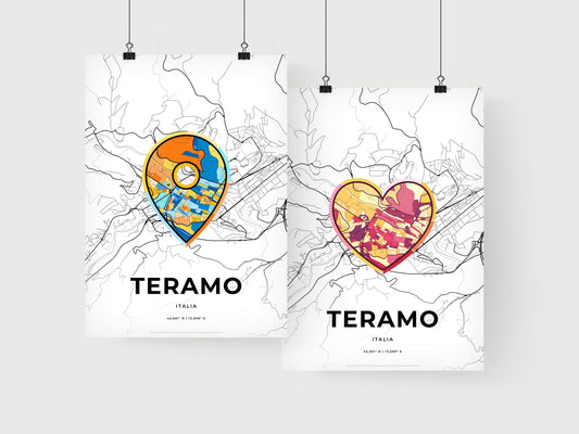 Teramo Italy art print for couples