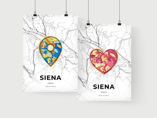 Siena Italy art print for couples