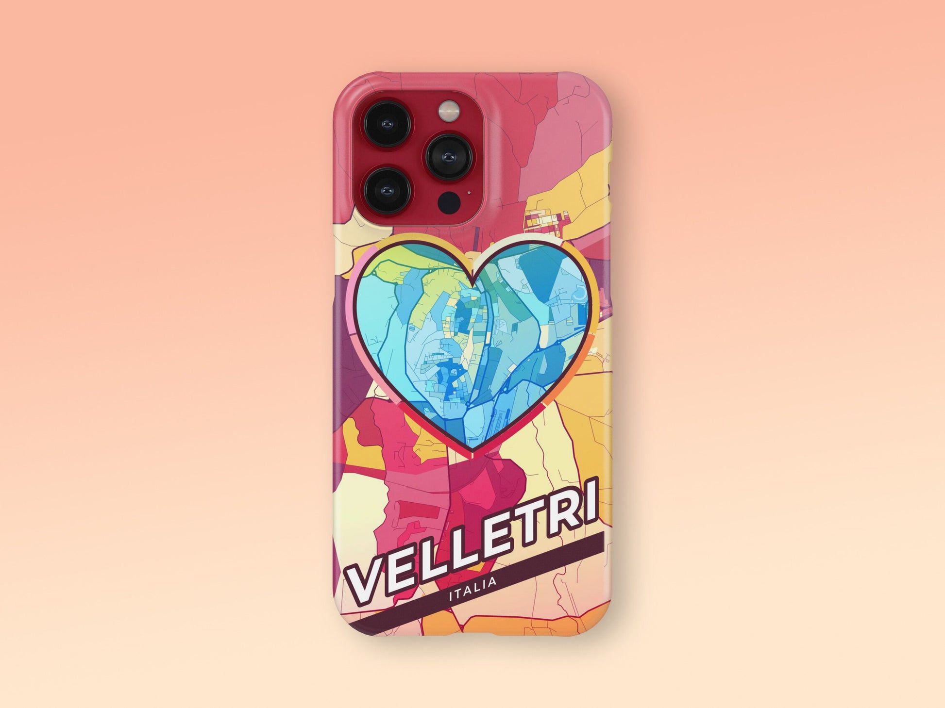 Velletri Italy slim phone case with colorful icon 2
