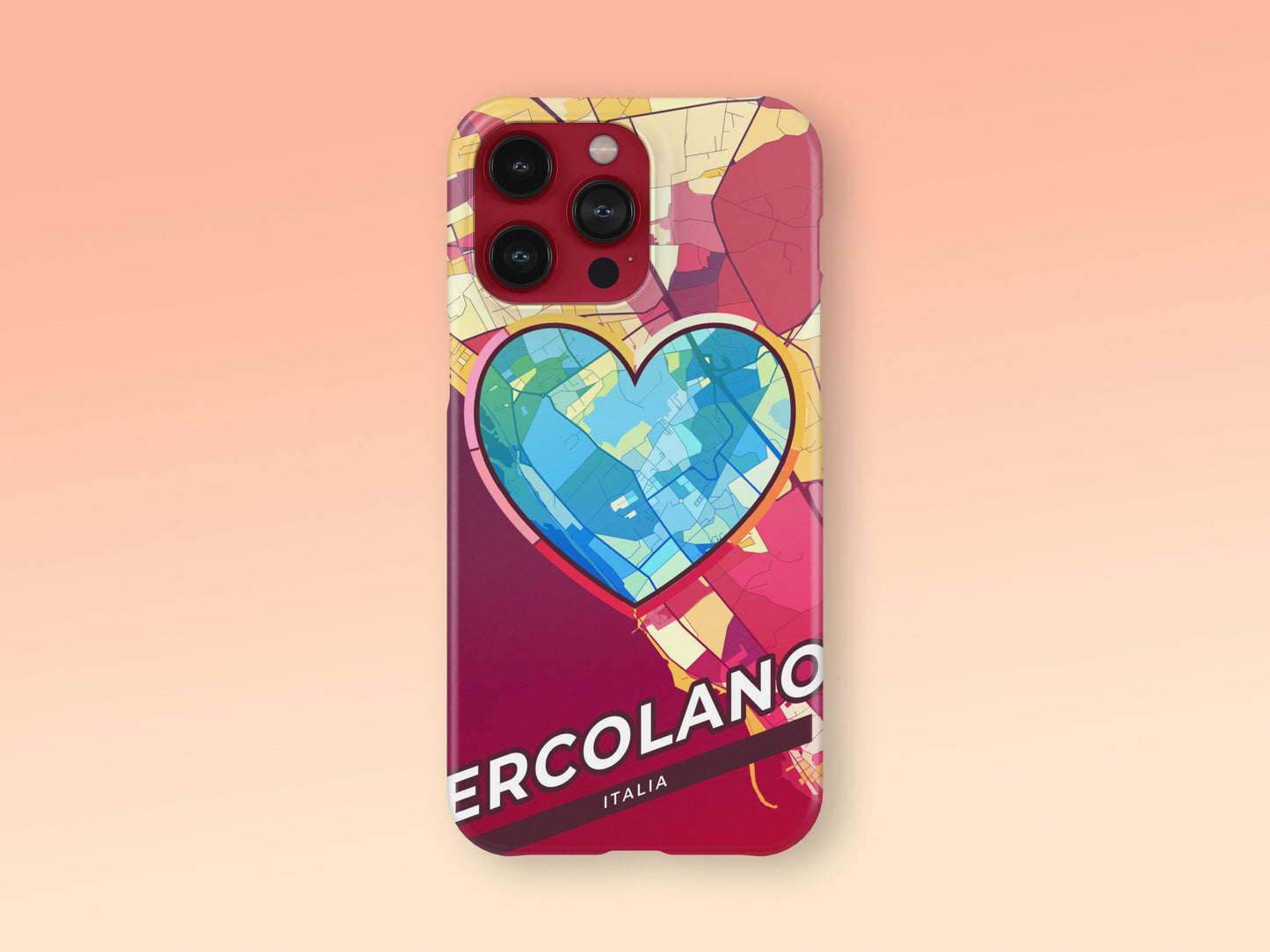 Ercolano Italy slim phone case with colorful icon. Birthday, wedding or housewarming gift. Couple match cases. 2