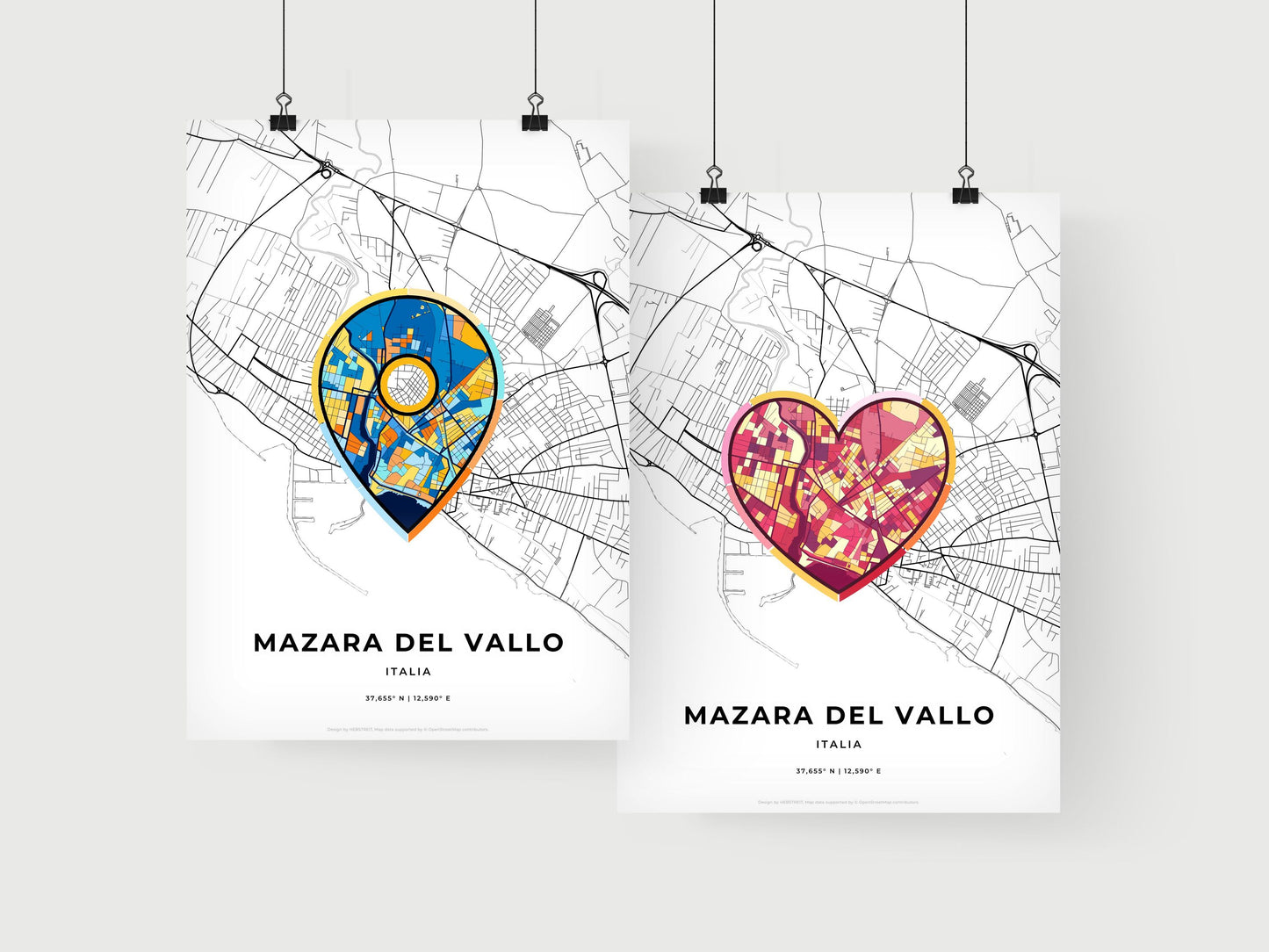 Mazara Del Vallo Italy art print for couples