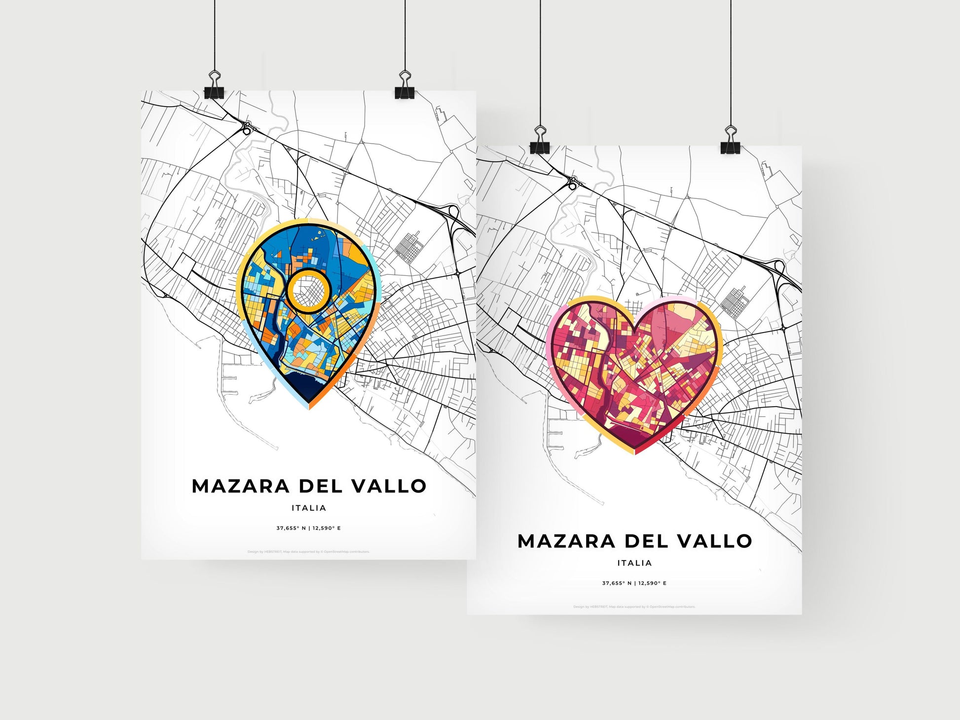Mazara Del Vallo Italy art print for couples