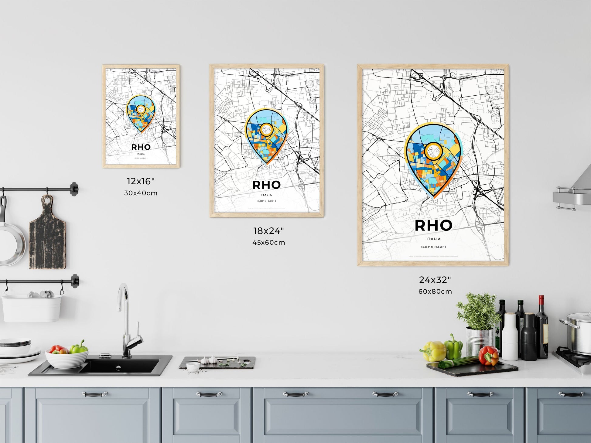 Rho Italy art map size chart