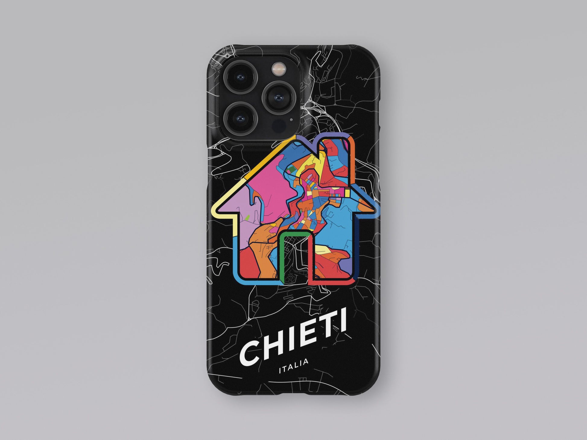Chieti Italy slim phone case with colorful icon. Birthday, wedding or housewarming gift. Couple match cases. 3