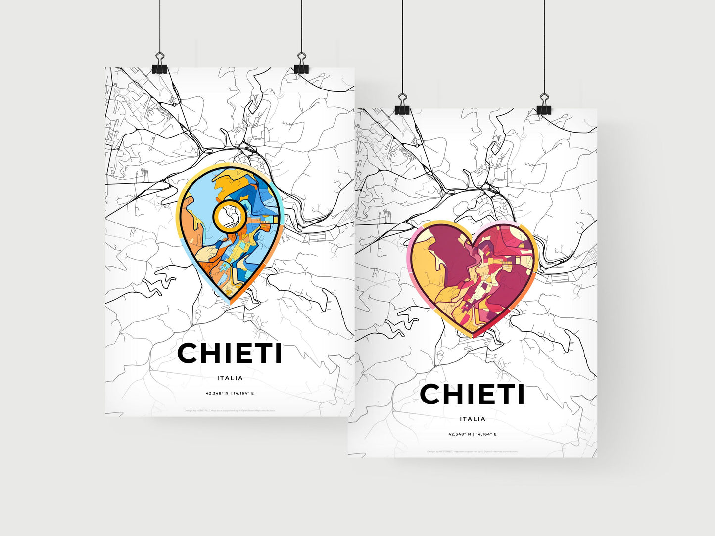 Chieti Italy art print for couples